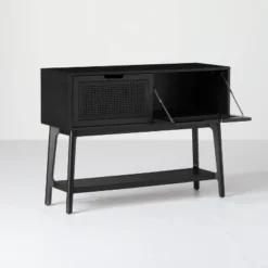 Wood & Cane Console Table With Pull-Down Drawers - Hearth & Hand™ With Magnolia -Furniture Outlet Store GUEST 653613cb c525 4ce5 ad5e a4ee9dc6a2f8