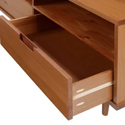 Cara 3 Drawer Mid-Century Modern 3 Drawer TV Stand For TVs Up To 80" - Saracina Home -Furniture Outlet Store GUEST 662f7e9b be57 410f af45 916eec0005e7