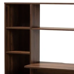 Ezra Wood Storage Computer Desk With Shelves Walnut - Baxton Studio 8 Ezra Wood Storage Computer Desk With Shelves Walnut - Baxton Studio -Furniture Outlet Store GUEST 689cc118 a4cc 443f be99 36c684eb3632
