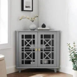 2 Door Corner Accent Cabinet With Fretwork Doors - Saracina Home 23 2 Door Corner Accent Cabinet With Fretwork Doors - Saracina Home -Furniture Outlet Store GUEST 6aa69f84 0413 43ec 85f0 32657f3b8c98