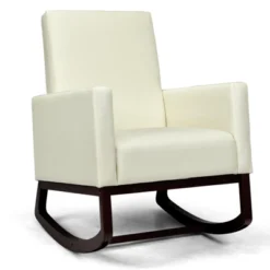 Tangkula 2-in-1 Upholstered Rocking Chair With Wood Leg & Pillow Relax Sofa Chair Light Grey/Beige/Dark Gray -Furniture Outlet Store GUEST 6aa766b6 318c 488e 80b9 438bf20f6fbf