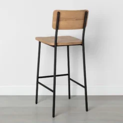Wood & Steel Bar Stool - Natural/Black - Hearth & Hand™ With Magnolia 8 Wood & Steel Bar Stool - Natural/Black - Hearth & Hand™ With Magnolia -Furniture Outlet Store GUEST 6eaa47a6 9822 41a0 a64f 3de14d1eaffd