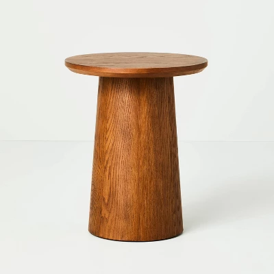Round Wood Pedestal Accent Side Table - Hearth & Hand™ With Magnolia 7 Round Wood Pedestal Accent Side Table - Hearth & Hand™ With Magnolia - Image 7