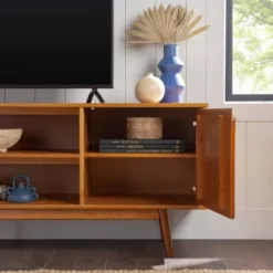 Solid Wood Mid-Century Modern TV Stand For TVs Up To 80" - Saracina Home 26 Solid Wood Mid-Century Modern TV Stand For TVs Up To 80" - Saracina Home -Furniture Outlet Store GUEST 718deacd a6aa 48d3 a2de dc60399694ef
