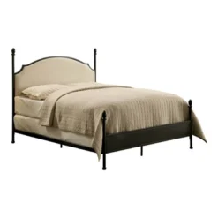 Geraldine Upholstered Headboard Poster Panel Bed Powder Coated Gun Metal - HOMES: Inside + Out -Furniture Outlet Store GUEST 726242f6 c0f2 4911 bbef 9e647e7667d0