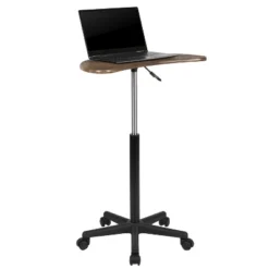 Emma And Oliver Sit To Stand Mobile Laptop Computer Desk - Portable Rolling Standing Desk -Furniture Outlet Store GUEST 7474c775 340e 4d7a a656 80eaa1089e44
