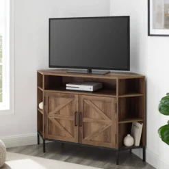 Atticus Modern Farmhouse 2 Door Corner TV Stand For TVs Up To 55" Rustic Oak - Saracina Home 15 Atticus Modern Farmhouse 2 Door Corner TV Stand For TVs Up To 55" Rustic Oak - Saracina Home -Furniture Outlet Store GUEST 754db8fd 8a36 4b58 b192 cb00f68d49c3