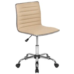 Emma And Oliver Low Back Designer Armless Ribbed Swivel Task Office Chair -Furniture Outlet Store GUEST 759c934d ed70 43b7 b454 ed58984d1c4a