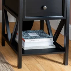 Set Of 2 Farmhouse Single Drawer V Frame Nightstands - Saracina Home -Furniture Outlet Store GUEST 7687c127 6673 4260 bfa9 5a4f32541fed