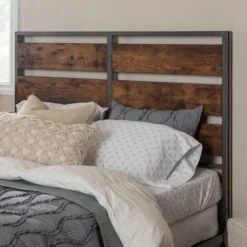 Queen Urban Chic Metal And Wood Plank Bed Brown - Saracina Home -Furniture Outlet Store GUEST 78298f79 4b56 4b36 9286 ecf432a2b0f1