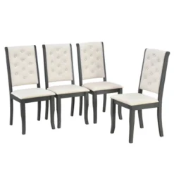 6 PCS Retro Dining Set With Unique-designed Table And Upholstered Chair-ModernLuxe 18 6 PCS Retro Dining Set With Unique-designed Table And Upholstered Chair-ModernLuxe -Furniture Outlet Store GUEST 78a4aa99 c2e8 4e31 be9f 1d3d57e22a8b
