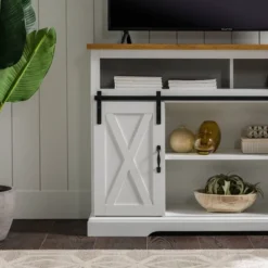 Transitional Sliding Barndoor Highboy TV Stand For TVs Up To 58" - Saracina Home 30 Transitional Sliding Barndoor Highboy TV Stand For TVs Up To 58" - Saracina Home -Furniture Outlet Store GUEST 7cd0ecba a376 40d3 bbe3 d9a2cc935598