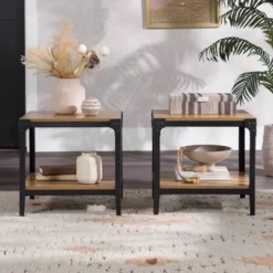 Set Of 2 Benny Urban Industrial Angle Iron Side Tables - Saracina Home 25 Set Of 2 Benny Urban Industrial Angle Iron Side Tables - Saracina Home -Furniture Outlet Store GUEST 805a5e76 b2c9 47bf ac9c 7696f3043384