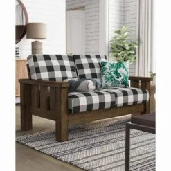Jovie Gingham Rustic Loveseat - HOMES: Inside + Out 10 Jovie Gingham Rustic Loveseat - HOMES: Inside + Out -Furniture Outlet Store GUEST 811faadd dc28 48fc 8c06 09255a27cd4d