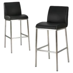 30" Vasos Bonded Leather Barstool Set 2ct - Christopher Knight Home -Furniture Outlet Store GUEST 849d2d6a 7a4c 4bd6 8b3b 01b5c721dc1d