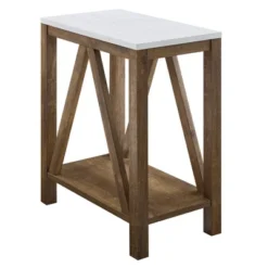 Taylen A Frame Farmhouse Open Storage Side Table - Saracina Home 15 Taylen A Frame Farmhouse Open Storage Side Table - Saracina Home -Furniture Outlet Store GUEST 8a56e050 18a3 4e19 8714 e5ed52064b38