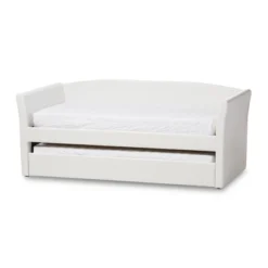 Twin Camino Modern And Contemporary Faux Leather Upholstered Daybed With Guest Trundle Bed - Baxton Studio -Furniture Outlet Store GUEST 8c50bd10 39aa 4377 8172 b3bffc60c94e