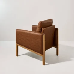 Faux Leather Upholstered Accent Arm Chair - Cognac - Hearth & Hand™ With Magnolia -Furniture Outlet Store GUEST 8dd6e260 8922 4383 a370 058b5ae59a93