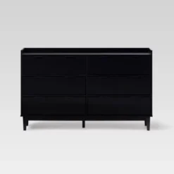 Mid-Century Modern Solid Wood 6 Drawer Double Dresser - Saracina Home -Furniture Outlet Store GUEST 90151679 33ac 41ca 9018 ea6b115ba554