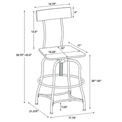 Woodsboro Adjustable Barstool Brown - Threshold™ -Furniture Outlet Store GUEST 903ef517 750c 4295 b38c e2e98a58e49b
