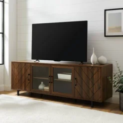 Vik Modern Boho 4 Door Herringbone TV Stand For TVs Up To 80" - Saracina Home 15 Vik Modern Boho 4 Door Herringbone TV Stand For TVs Up To 80" - Saracina Home -Furniture Outlet Store GUEST 9063eb92 b49a 4de7 8042 61e07cd7b281