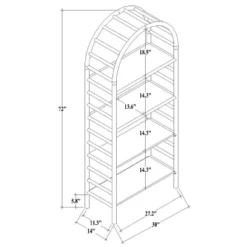 72" Holladay Curved Wooden Bookcase - Threshold™ Designed With Studio McGee -Furniture Outlet Store GUEST 907a020b f8bd 48ff ad78 2332a2c16f0a