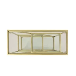 Kokesh Modern Glam Tempered Glass 3 Shelf Asymmetrical Bookcase Gold - Christopher Knight Home -Furniture Outlet Store GUEST 91617d1f b48c 4a5c 8204 aa965eb572df