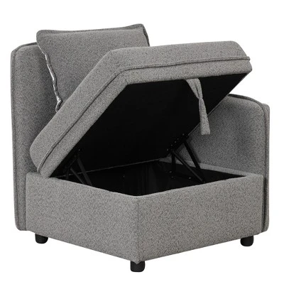 122.8" Minimalist Convertible Modular Sofa, Upholstered Sectional Sofa Couch With 5 Pillows-ModernLuxe 12 122.8" Minimalist Convertible Modular Sofa, Upholstered Sectional Sofa Couch With 5 Pillows-ModernLuxe - Image 12