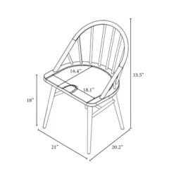 2pk Adwolf Rounded Spindle Dining Chairs Black - Threshold™ -Furniture Outlet Store GUEST 9717f7b7 7377 4009 b5b2 b90142c847de