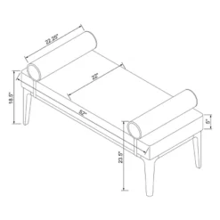 Randolph Bench With Bolster Pillows Linen - Threshold™ Designed With Studio McGee -Furniture Outlet Store GUEST 9983e70b 7f9e 4bcf a332 1d6fe6933ce7