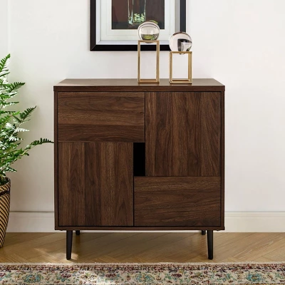 Modern Accent Cabinet With Color Pop Interior - Saracina Home 1 Modern Accent Cabinet With Color Pop Interior - Saracina Home