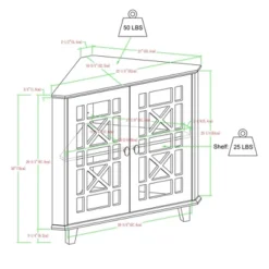 2 Door Corner Accent Cabinet With Fretwork Doors - Saracina Home 20 2 Door Corner Accent Cabinet With Fretwork Doors - Saracina Home -Furniture Outlet Store GUEST a18e1f43 b6f9 4000 b005 ef27a6115445