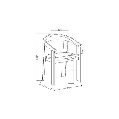 Terra Solid Wood Curved Back Dining Chair - Threshold™ Designed With Studio McGee 6 Terra Solid Wood Curved Back Dining Chair - Threshold™ Designed With Studio McGee - Image 6