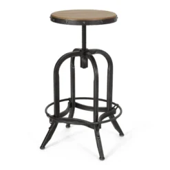 2pc Farmdale Industrial Firwood Adjustable Height Swivel Counter Height Barstools Antique Natural/Pewter - Christopher Knight Home -Furniture Outlet Store GUEST a3ad2250 e107 46f8 b155 fb14e222957c