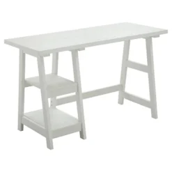 Designs2Go Trestle Desk With Shelves - Breighton Home -Furniture Outlet Store GUEST a401a55c 3f04 4a14 8da8 7ede6bb0e114