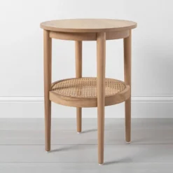 Wood & Cane Round Accent Side Table - Hearth & Hand™ With Magnolia -Furniture Outlet Store GUEST a47b2b48 7b15 4cfc b563 12ea4809872c