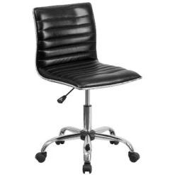 Emma And Oliver Low Back Designer Armless Ribbed Swivel Task Office Chair -Furniture Outlet Store GUEST a5fdbc2a a8ee 465c 8b7c a1b4987714d6