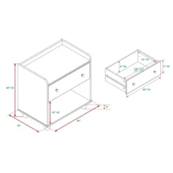 Set Of 2 Katie Transitional Tray Top 1 Drawer Solid Wood Nightstands Caramel - Saracina Home -Furniture Outlet Store GUEST aa86a644 1088 4491 99db ac863c4ab818