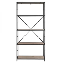 63" 4 Shelf Industrial Transitional Tall Bookshelf - Saracina Home -Furniture Outlet Store GUEST ae28e843 9ead 4866 887b 69c057f32e71