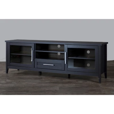 Espresso Finished 1 Drawer TV Stand For TVs Up To 70" Dark Brown - Baxton Studio 3 Espresso Finished 1 Drawer TV Stand For TVs Up To 70" Dark Brown - Baxton Studio - Image 3