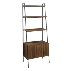 72" Open Shelf And Closed Storage Cabinet Ladder Bookcase - Saracina Home -Furniture Outlet Store GUEST b4c9708c 2fe3 4654 9c06 b27773a6d3bc