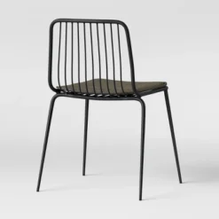 Set Of 2 Sodra Rounded Seat Wire Dining Chair Black - Threshold™ -Furniture Outlet Store GUEST beee2ef8 8c06 41f9 85cc 368726c46ac7