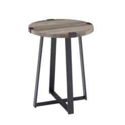 Wrightson Urban Industrial Faux Wrap Leg Round Side Table - Saracina Home -Furniture Outlet Store GUEST c0dad188 2808 4653 a67c 8188c7921417