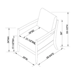 Park Valley Ladder Back Wood Arm Accent Chair - Threshold™ Designed With Studio McGee -Furniture Outlet Store GUEST ce32bc3c bd47 42a8 bac8 4fae9f0aa812