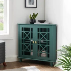 2 Door Corner Accent Cabinet With Fretwork Doors - Saracina Home 22 2 Door Corner Accent Cabinet With Fretwork Doors - Saracina Home -Furniture Outlet Store GUEST cfceebbb fbd4 44ae b375 5b6a98a22a32