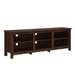 Transitional 6 Cubby Wood Open Storage Wood TV Stand For TVs Up To 80"- Saracina Home -Furniture Outlet Store GUEST d09d53fd 86be 4590 8f8d 330fc60b11ce