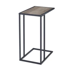 23" Modern Rectangle Two-Tone C Side Table With Metal Base - Saracina Home 16 23" Modern Rectangle Two-Tone C Side Table With Metal Base - Saracina Home -Furniture Outlet Store GUEST d20774fc 5fe4 4fa9 bf5f cf9fd585efd4