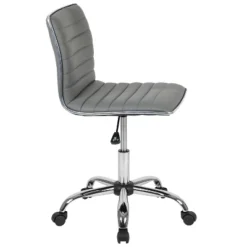 Emma And Oliver Low Back Designer Armless Ribbed Swivel Task Office Chair -Furniture Outlet Store GUEST d394aa10 3e64 4291 bb66 fd26bd217653
