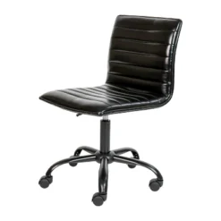 Emma And Oliver Low Back Designer Armless Ribbed Swivel Task Office Chair -Furniture Outlet Store GUEST d6cdbbf8 c011 4365 98a9 c575005da00d