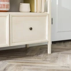 Farmhouse 3 Drawer Wood TV Stand For TVs Up To 65" - Saracina Home -Furniture Outlet Store GUEST d77774f4 3e5a 4a67 9f72 0016110a90cd